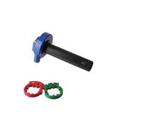 MEUIXT Accesorios for manillar de motocicleta de 22 mm (7/8 pulgadas): engrasador, acelerador de giro rápido, puño giratorio compatible con pit bikes.(Blue)