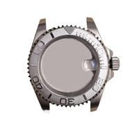 MEUIXT Caja de diseño estilo yate plateado con cristal de zafiro resistente al agua compatible con caja de reloj con movimiento mecánico automático NH35 NH36 NH34(7)