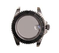 MEUIXT Caja de diseño estilo yate plateado con cristal de zafiro resistente al agua compatible con caja de reloj con movimiento mecánico automático NH35 NH36 NH34(6)