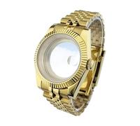 MEUIXT Caja de metal for hombre de 36 mm/41 mm compatible con movimiento NH34/35/36, caja de reloj de zafiro resistente al agua, piezas de reloj(18,Case diameter 41mm)