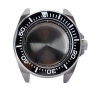 MEUIXT Caja de reloj modificada Samurai Mod 43,8 mm Piezas de acero inoxidable Cristal de zafiro Compatible con movimiento NH35 NH36 NH38(A2 Ceramic Bezel)