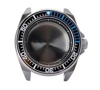 MEUIXT Caja de reloj modificada Samurai Mod 43,8 mm Piezas de acero inoxidable Cristal de zafiro Compatible con movimiento NH35 NH36 NH38(A3 Ceramic Bezel)