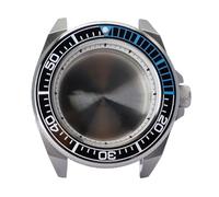 MEUIXT Caja de reloj modificada Samurai Mod 43,8 mm Piezas de acero inoxidable Cristal de zafiro Compatible con movimiento NH35 NH36 NH38(B3 Ceramic Bezel)