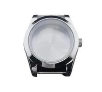 MEUIXT Caja de reloj plateada de 36 mm/40 mm con zafiro compatible con movimiento NH35, NH36, NH34, borde biselado, acero inoxidable 316L(3,36mm case NH35 NH36)