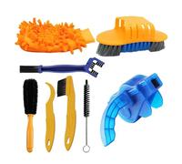 MEUIXT Kit de limpieza de cadena portátil for ciclismo, cepillos for fregar bicicletas, herramienta de reparación y lavado de bicicletas compatible con ciclismo de carretera
