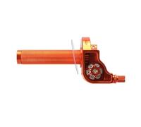 MEUIXT Puño de acelerador giratorio universal de aluminio CNC de 7/8" (22 mm) for manillar, compatible con motocicletas, ciclomotores, scooters y motos de cross.(Orange)