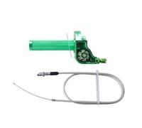 MEUIXT Puño de acelerador giratorio universal de aluminio CNC de 7/8" (22 mm) for manillar, compatible con motocicletas, ciclomotores, scooters y motos de cross.(A Green)