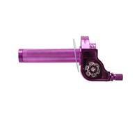 MEUIXT Puño de acelerador giratorio universal de aluminio CNC de 7/8" (22 mm) for manillar, compatible con motocicletas, ciclomotores, scooters y motos de cross.(PURPLE)
