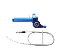 MEUIXT Puño de acelerador giratorio universal de aluminio CNC de 7/8" (22 mm) for manillar, compatible con motocicletas, ciclomotores, scooters y motos de cross.(A blue)