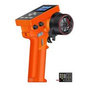 MEUS RACING ME-8B - Transmisor RC de 6 canales de 2.4 GHz y receptor para 1/8 1/10 1/18 1/24 1/30 RC Crawler Car Boat TRX4 TRX4M SCX10 SCX24 SCX30 piezas de actualización (con receptor 04B, naranja)