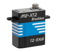 MEUS Racing V2 RC Micro Servo 12.5KG con alto par para SCX24 TRX4M 1/10 1/8 RC Crawler Car, cableado trasero (ME-X12)