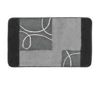 Meusch Curly Alfombrilla de baño, Acrílico, Gris, 60 x 100 cm