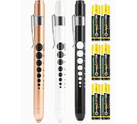 MEUUT Paquete de 3 luces de pluma para enfermeras con 6 baterías - Penlights médicos accesorios de enfermería para el trabajo, perfecto para estudiantes de enfermería, suministros médicos esenciales