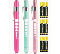 MEUUT Paquete de 3 luces de pluma para enfermeras con 6 baterías - Penlights médicos accesorios de enfermería para el trabajo, perfecto para estudiantes de enfermería, suministros médicos esenciales