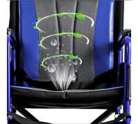 MEVZHH Ayuda de Movilidad de Aluminio para Silla de Ruedas Móvil Doméstica Autopropulsada Manual Plegable con Brazos Completos Y Freno de Mano Pararsonas Mayores con Discapacidad Física (Rojo) (Azul)/