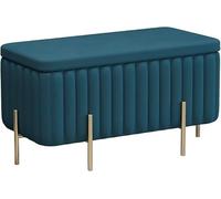 MEVZHH Bancos de Almacenamiento Otomanos Zapato Dormitorio Nórdico Almacenamiento Cama Extremo Taburete Forma de Pie de Metal Simple Zapato Banco Vestuario Taburete Almacenamiento Plegable Taburete/Az