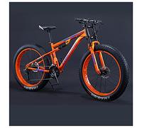 MEVZHH Bicicletas de Montaña de 26 Pulgadas Niños Adultos Niñas Neumáticos Gordos Bicicleta de Sendero de Montaña Antideslizante Bicicletas Fuera de Carretera Negro 5 Habló/Naranja Habló/21 Velocidad