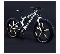 MEVZHH Bicicletas de Montaña de 26 Pulgadas Niños Adultos Niñas Neumáticos Gordos Bicicleta de Sendero de Montaña Antideslizante Bicicletas Fuera de Carretera Negro 5 Habló/ 5 Habló/21 Velocidad