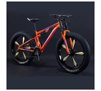 MEVZHH Bicicletas de Montaña de 26 Pulgadas Niños Adultos Niñas Neumáticos Gordos Bicicleta de Sendero de Montaña Antideslizante Bicicletas Fuera de Carretera Negro 5 Habló/Naranja 5 Habló/21 Velocida