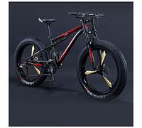 MEVZHH Bicicletas de Montaña de 26 Pulgadas Niños Adultos Niñas Neumáticos Gordos Bicicleta de Sendero de Montaña Antideslizante Bicicletas Fuera de Carretera Negro 5 Habló/Negro 3 Habló/21 Velocidad