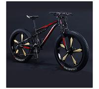 MEVZHH Bicicletas de Montaña de 26 Pulgadas Niños Adultos Niñas Neumáticos Gordos Bicicleta de Sendero de Montaña Antideslizante Bicicletas Fuera de Carretera Negro 5 Habló/Negro 5 Habló/21 Velocidad