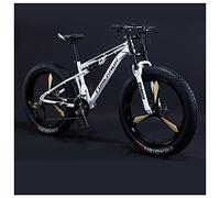 MEVZHH Bicicletas de Montaña de 26 Pulgadas Niños Adultos Niñas Neumáticos Gordos Bicicleta de Sendero de Montaña Antideslizante Bicicletas Fuera de Carretera Negro 5 Habló/ 3 Habló/21 Velocidad