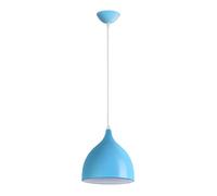 MEVZHH Candelabras, Diseño de Luces Colgantes Simplicidad Industrial Lámpara Colgante E27 Cabeza Única Luminaria Moderna Estilo Chino Lámpara de Metal para Cocina, Dormitorio, Comedor, Restaurante/Azu