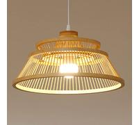 MEVZHH Candelabras, Luz Colgante de Bambú Natural - Lámpara Tejida Industrial Accesorio de Techo de Cable Ajustable para Restaurantes de Estilo Sudeste Asiático Y Salas de Té Iluminación de Madera de