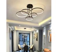 MEVZHH Candelabras, Negro 6 Cabezas Lámparas de Techo Led Lámpara de Techo Moderna Iluminación Del Techo Del Dormitorio de la Luz Del Pasillo 140W para la Sala de Estar Dormitorio Sala de Estudio Come