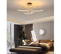 MEVZHH Candelabras, Negro 6 Cabezas Lámparas de Techo Led Lámpara de Techo Moderna Iluminación Del Techo Del Dormitorio de la Luz Del Pasillo 140W para la Sala de Estar Dormitorio Sala de Estudio Come