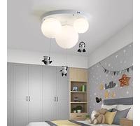 MEVZHH Candelabros, D55Cm Candelabro Led Habitación Infantil Panda Diseño Gigante Lámpara de Techo Colgante Moderna Dormitorio Lámpara Colgante 3 Luces G9 Dibujos Animados Niños Niñas Iluminación Deco