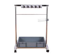 MEVZHH Carrello Strumento Di Pulizia Mobile In Piedir Il Pavimento, Scaffaler Attrezzature Da Giardino Umido Mop Drain Rack, Scaffaler Attrezzature Da Giardino con Ruote, Strumentor Garage/Doppio Rack