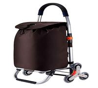 MEVZHH Carretillas Manuales Móviles, Carritos de Compra Portátiles Pararsonas Mayores, Carritos Plegables Portátiles, Remolques, Carritos Portátiles de Aleación de Aluminio Resistente, Carritos con Ma