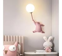 MEVZHH Creativo de Dibujos Animados Oso Lámpara de Pared Linda Luna Resina de la Pared de la Iluminación de la Iluminación de la Decoración de la Habitación G9 Childrens de la Pared Sconce Nórdico Int