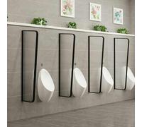 MEVZHH Divisor de la Partición Urinaria de Acero Inoxidable para la Partición Del Inodoro de Los Hombres para Los Inodoros Públicos en Los Hobares Y Restaurantes/Negro/4 Piezas