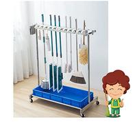 MEVZHH Drain Rack Scolp Mop Utility Rackrlle Elle, Carrello Strumento Di Pulizia, Stoccaggio E Organizzazione, Carrellor la Pulizia, Stand Ombrello, Mop Può Metterelle Bagnate, con Ruota/Doppia /67