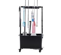 MEVZHH Drain Rack Scolscolscolsecchio E Scolforniture Di Pulizia Organizzatore Di Strumenti Da Giardino Rack Carrello Di Pulizia Su Ruote Scolarmario Di Stoccaggio Scolindipendente/Nero Tubo/5 Slot 6