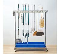 MEVZHH Estante de Utilidad para Fregaderas Y Escobas - Carrito de Herramientas de Limpieza para Almacenamiento Y Organización, Diseño de Doble, Ideal para Limpieza Y Paraguas/Única/97
