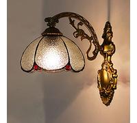 MEVZHH Estilo de Pared, Vidrio Sombra Lámpara de Pared, Estilono Metal Pared Luminarias para Sala de Estar Pasillo Dormitorio Baño/Yo