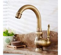 MEVZHH Estilo Europeo Antiguo Todo Bronce Grifos de Calor Frío Cuenca Del Mostrador Cuenca Grifo Del Lavadero Baño Retro Baño Grifo Deua/Cubo/Cuerpo Varilla