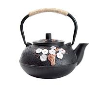 MEVZHH Estufa Hervidores, Utensilios de Té 20.2Oz / 0.6L Tetera sin Revestimiento de Hierro Fundido Tetera Japonesa Teteras Hervidor Como Decoración de Casa O Cocina Tetera Suelta