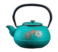 MEVZHH Estufa Hervidores, Utensilios de Té 30.4Oz / 0.9L Tetera Hierro Fundido Tetera con Infusor Japonesa Teteras Flor Patrón Hervidor para Cocina Del Hogar Restaurante Tetera Suelta