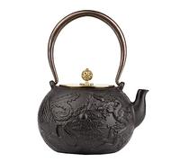 MEVZHH Estufa Hervidores, Utensilios de Té 40.5Oz / 1.2L Tetera sin Revestimiento Hierro Fundido Tetera Hervidores en Estilo Japonés Hervidor para Cocina Del Hogar Restaurante Tetera Suelta