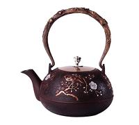 MEVZHH Estufa Hervidores, Utensilios de Té 40.5Oz / 1.2L Teteras Hierro Fundidoeta sin Recubrimiento Teteras Japonesas Hechas a Mano Japón Hervidor Casa O Cocina Tetera Suelta