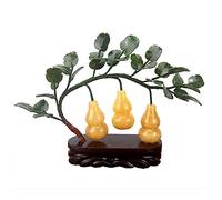 MEVZHH Flores Artificiales, Plantas Artificiales Jade Bonsai Árbol de Dinero Gourd Plantas Enetas Buena Suerte Bonsai Decoración de la Oficina Del Hogar Buenos Regalos para Mamás Y Amigos Árbol de Sim