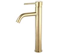 MEVZHH Grifo de Cocina Estilo Nórdico Latón Dorado Cepillado Cubierta Montado Grifo de Lavabo Baño Mezcladores Grifo Deua de Cuenca Deujero Único