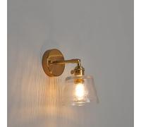 MEVZHH Lámparas de Pared, Estilo Nórdico Vidrio Luz de Pared - Lámpara de Arte de Pared Retro Hecha a Mano para Dormitorio, Pasillo, Vanidad Sconces, Iluminación de la Sala de Estar (Ámbar)/Transparen