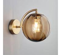 MEVZHH Lámparas de Pared, Industrial Granja Wall Sconce - Lámpara de Bola de Vidrio de Mediados Del Siglo, Ámbar Gris Verde,O para Dormitorio, Baño Y Sala de Estar (Vino)/Marrón
