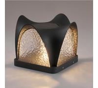 MEVZHH Lámparas de Pared,Lámpara de Pared Impermeable Al Aire Libre Llevó Luz de Estigma de Metal 5W Lámpara Al Aire Libre Recargable Solar sin Conexión de Energía Lámpara de Estigmamalista Cuadrada A