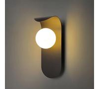 MEVZHH Lámparas de Pared,Lámpara de Pared Interior Llevó 10W Lámpara de Pared Metal Moderno con Esferas Lámpara de Vidrio Sombrilla Lámpara de Cama Hierro 3000K / 4500K / 6000K Diseño Sconce para Dorm